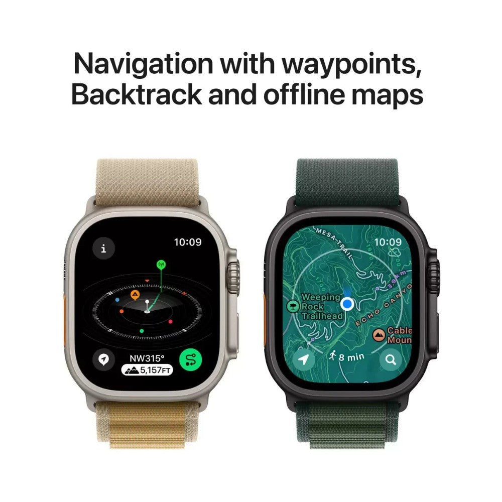 Apple Watch Ultra 2 GPS + Cellular 49mm Natural Titanium Case with Navy Ocean Band