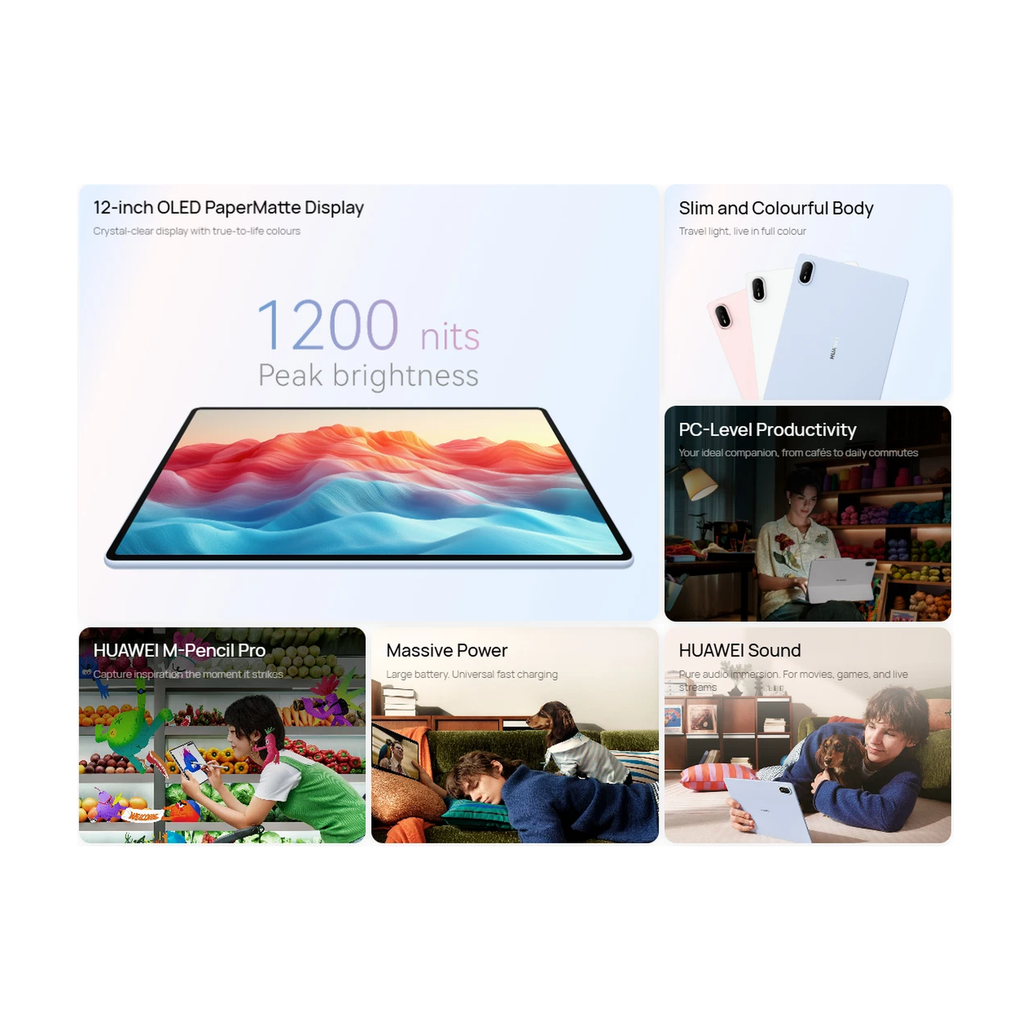 HUAWEI MatePad Air OLED PaperMatte Display 12" Tablet 256GB