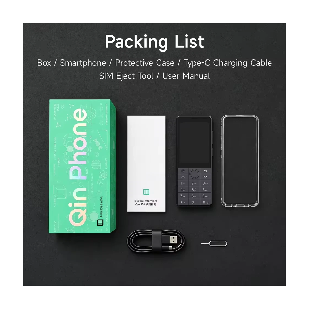 Qin J36 4G 32GB - Dual SIM (Unlocked) - Google Play Touchscreen & Button Phone