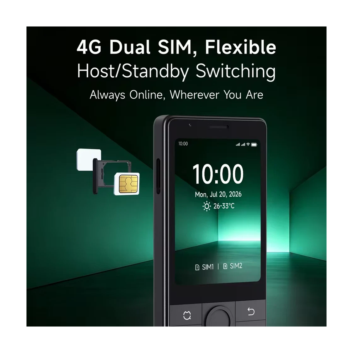 Qin J36 4G 32GB - Dual SIM (Unlocked) - Google Play Touchscreen & Button Phone