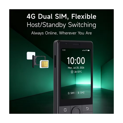 Qin J36 4G 32GB - Dual SIM (Unlocked) - Google Play Touchscreen & Button Phone
