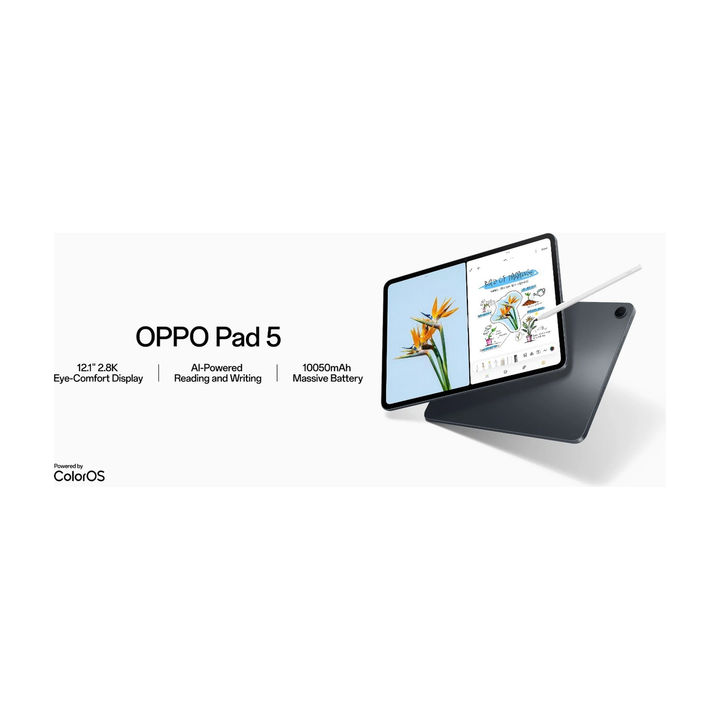 OPPO Pad 5 5G (Cellular) + WiFi Tablet 12.1" - 8GB+128GB