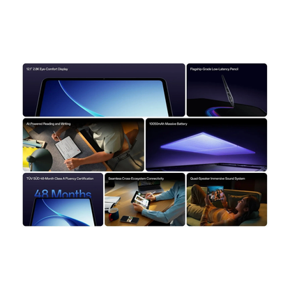 OPPO Pad 5 5G (Cellular) + WiFi Tablet 12.1" - 8GB+128GB