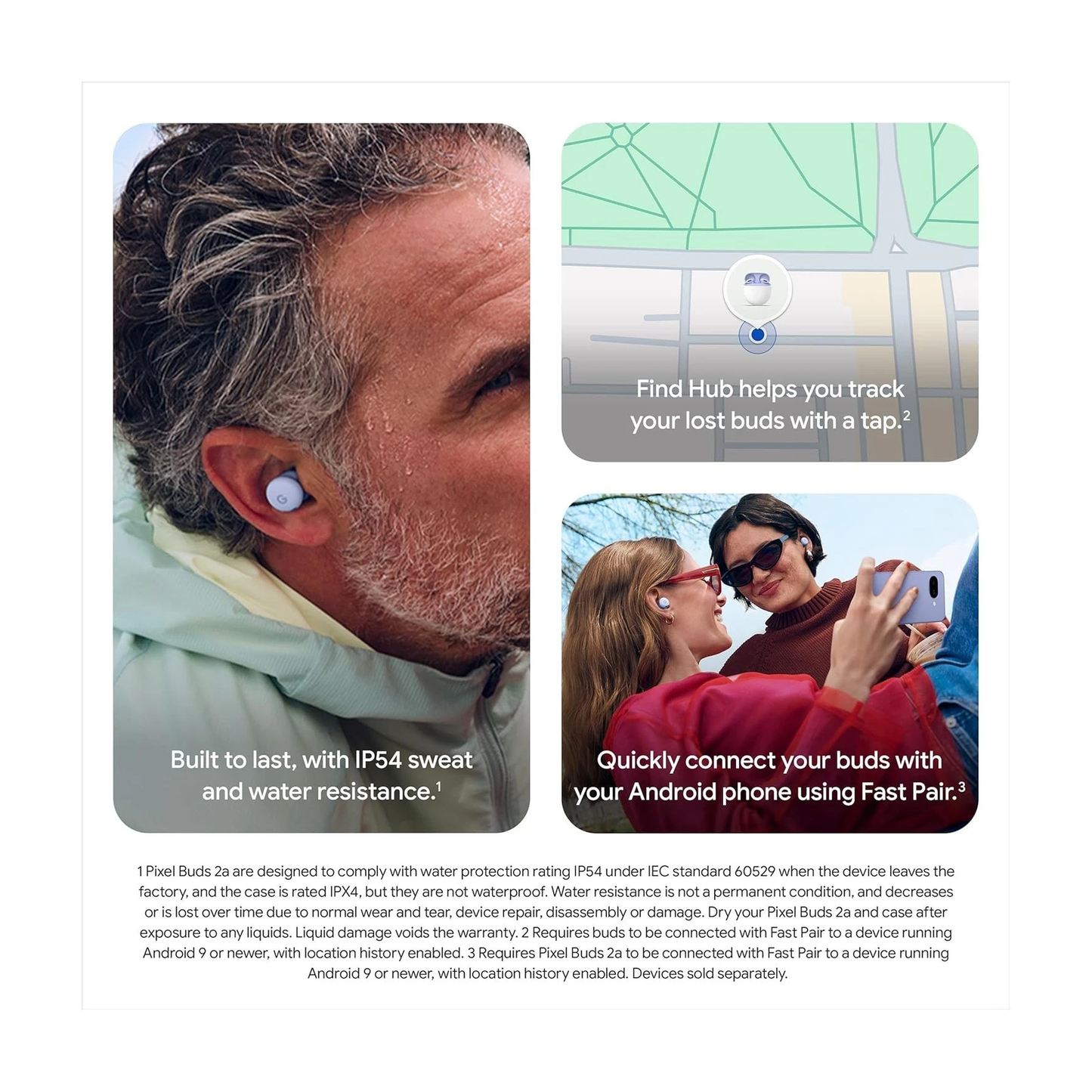 Google Pixel Buds 2a Wireless Bluetooth Earphones - Haze