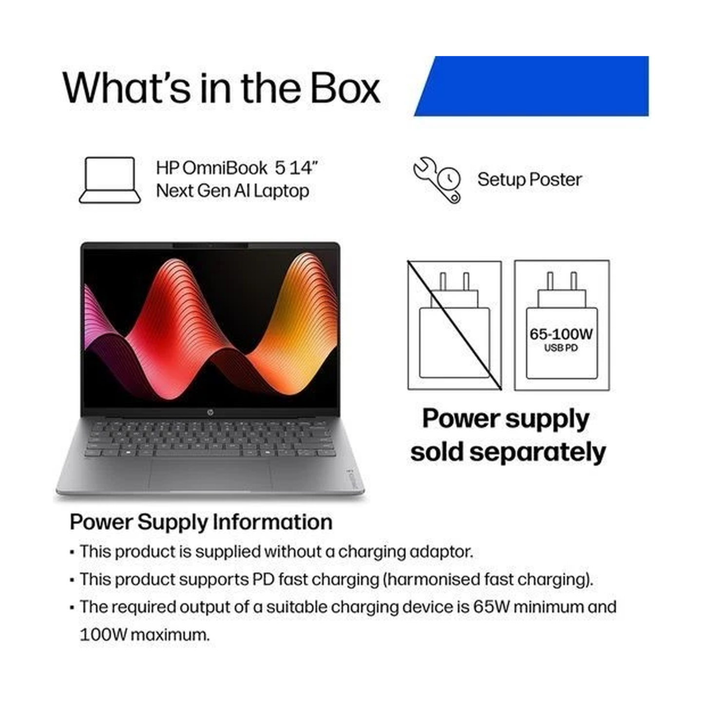 HP OmniBook 5 NGAI 14" OLED Laptop - Intel Core Ultra 5 322 16GB RAM 512GB SSD