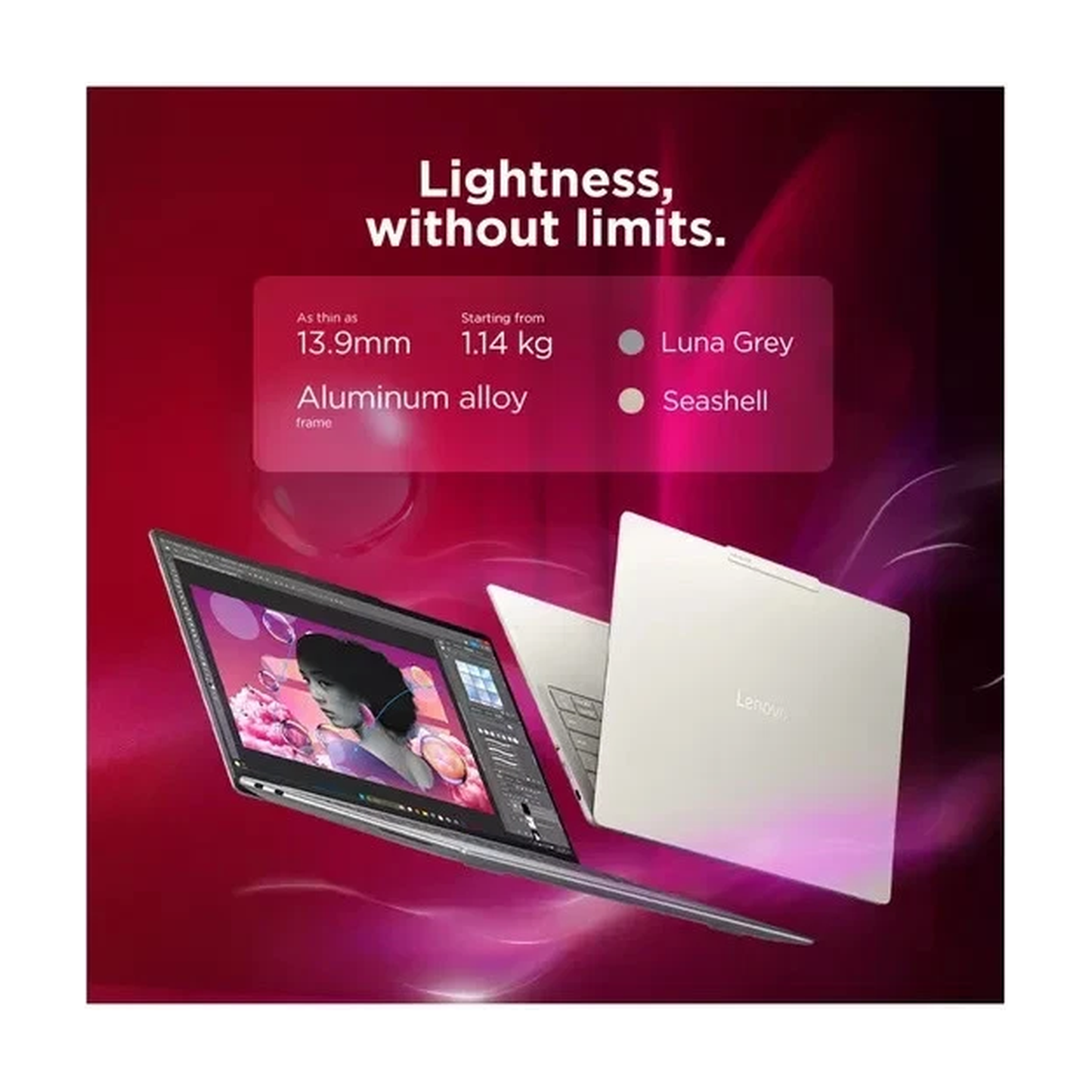 Lenovo Yoga Slim 7 14" OLED Laptop Aura Edition - Intel Core Ultra 5 322 16GB RAM 512GB SSD