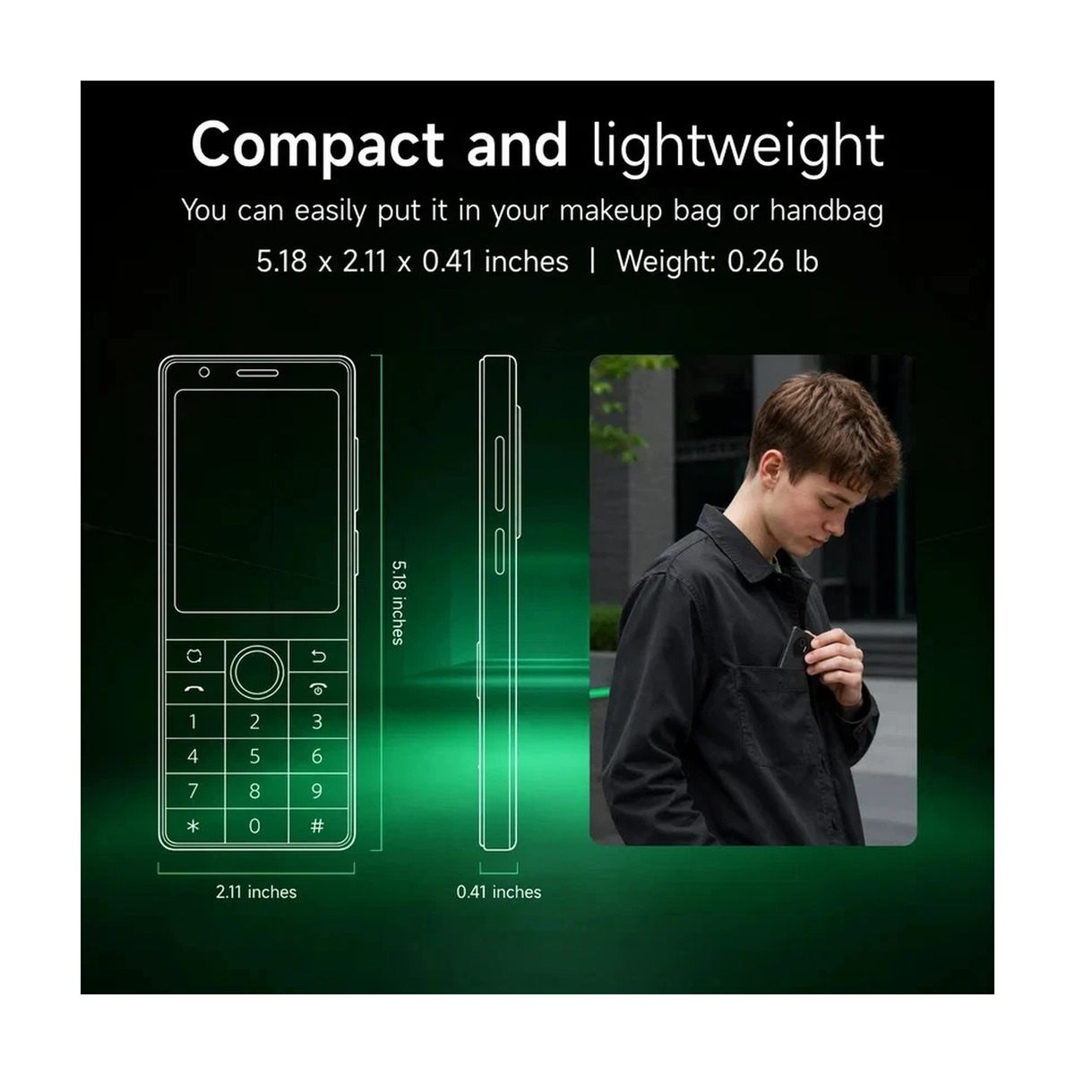 Qin J36 4G 32GB - Dual SIM (Unlocked) - Google Play Touchscreen & Button Phone