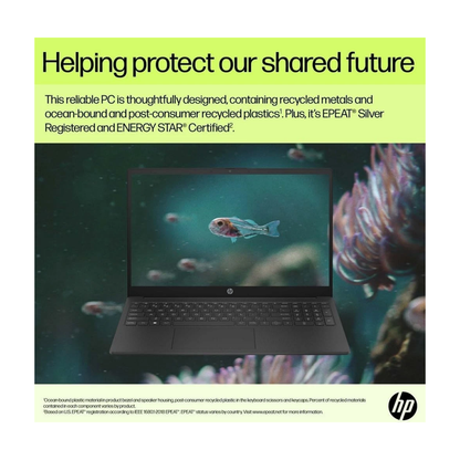 HP 15-fd1504sax 15.6" Laptop - Intel Core 3 8GB RAM 256GB SSD