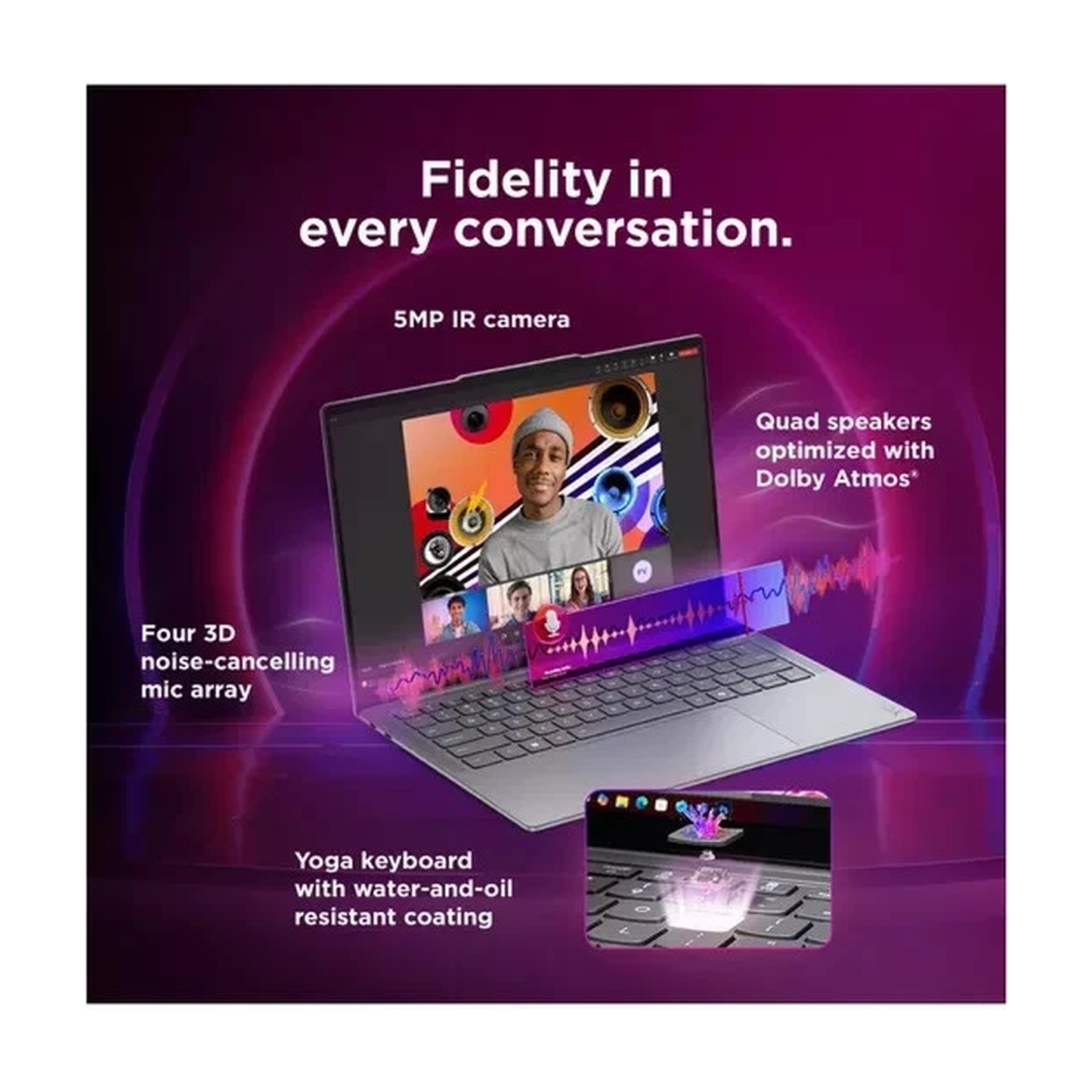 Lenovo Yoga Slim 7 14" OLED Laptop Aura Edition - Intel Core Ultra 5 322 16GB RAM 512GB SSD