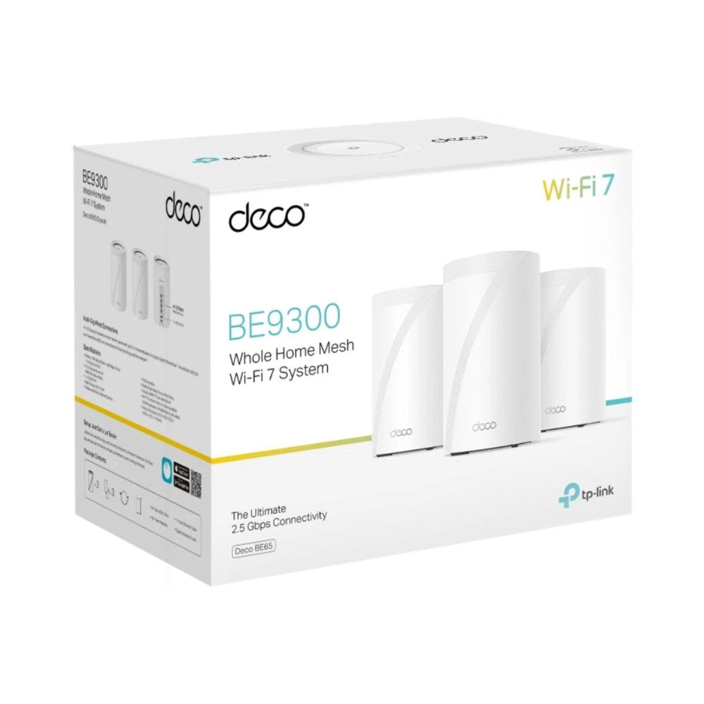 TP-Link Deco BE65 BE9300 Whole Home Mesh Wi-Fi 7 - 3 Pack