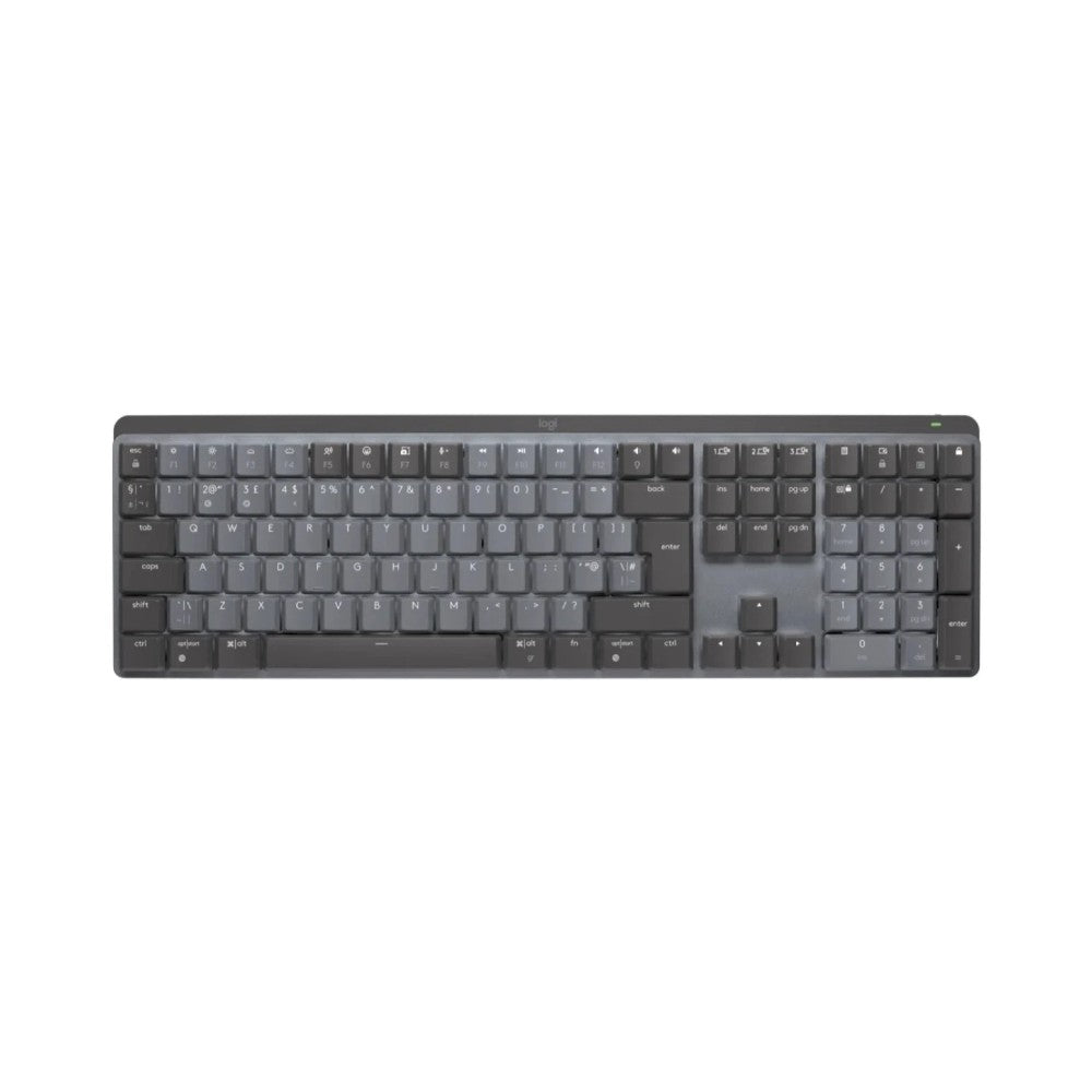 LOGITECH MX Wireless Mechanical Keyboard Tactile Quiet - Graphite - Full Size
