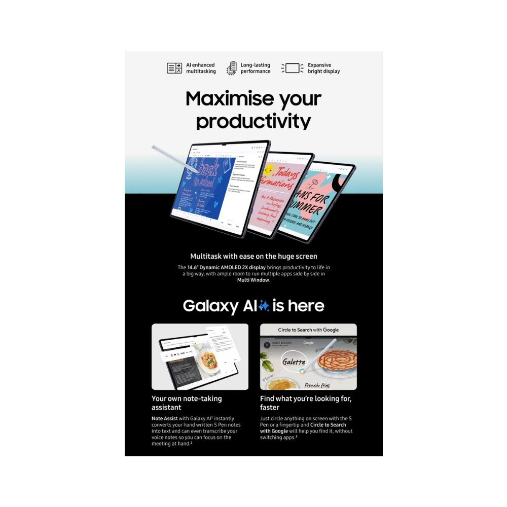 Samsung Galaxy Tab S10 Ultra 5G (WiFi+Cellular) & S-Pen 12GB+512GB - Platinum Silver