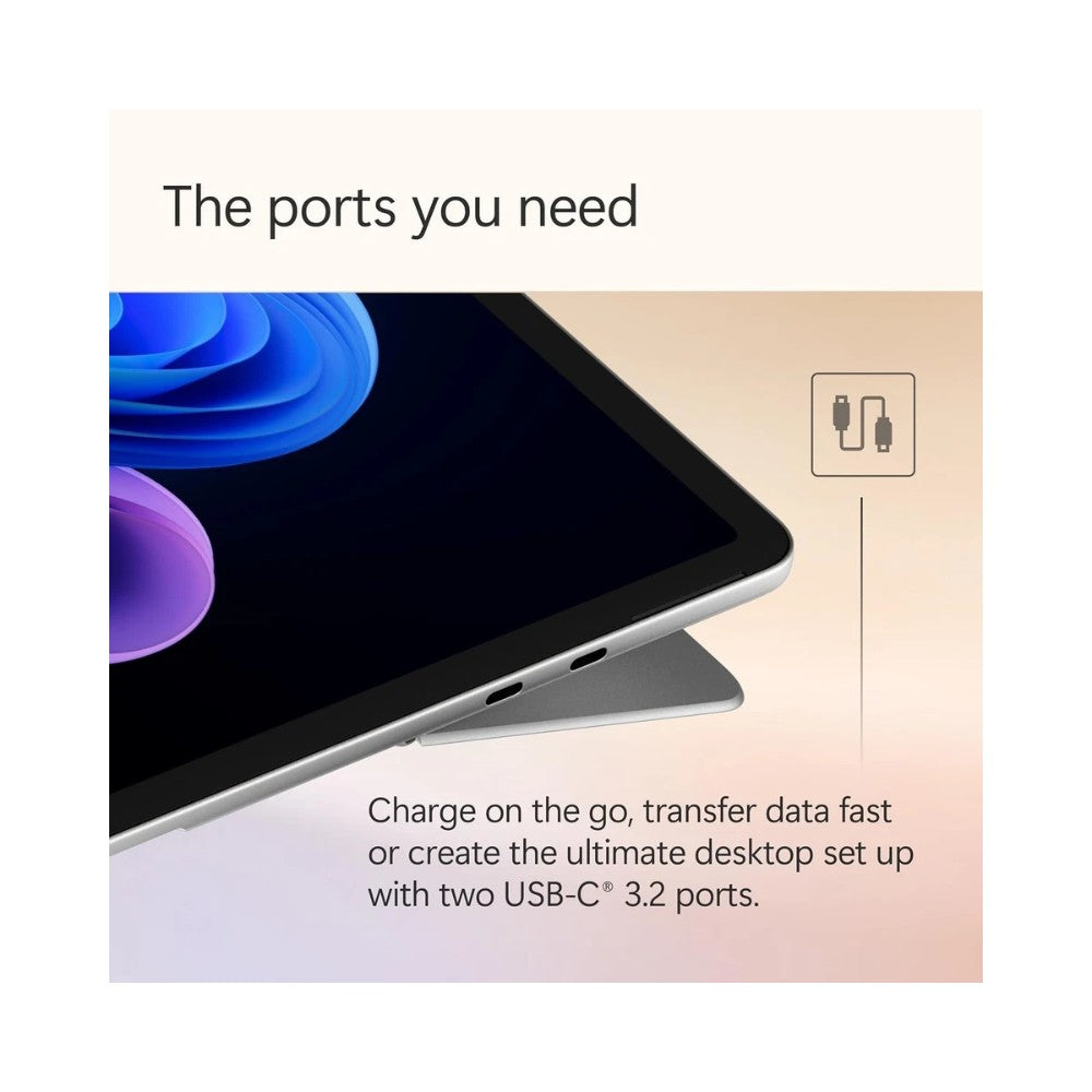 Microsoft Surface Pro 12" Copilot+ PC - Platinum - Snapdragon X Plus 16GB RAM 256GB SSD