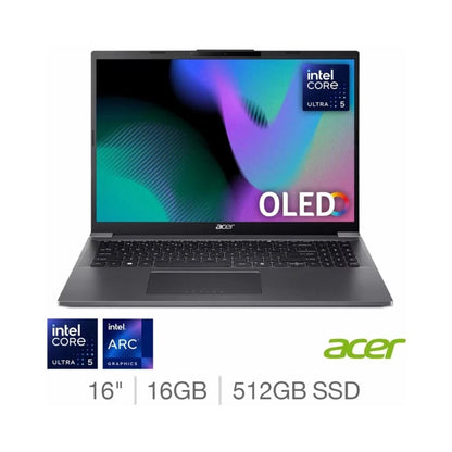 ACER Aspire 16 OLED 2K 120Hz Laptop - Intel Core Ultra 5 125H 16GB RAM 512GB SSD