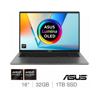 ASUS VivoBook S16 OLED 16" Laptop - AMD Ryzen AI 7 350 32GB RAM 1TB SSD