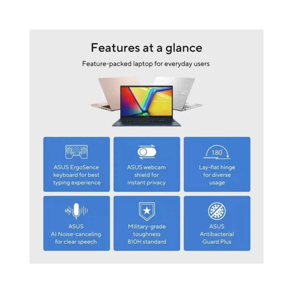ASUS Vivobook 15 X1504ZA 15.6" Laptop - Intel Core i3-1215U 8GB RAM Windows 11
