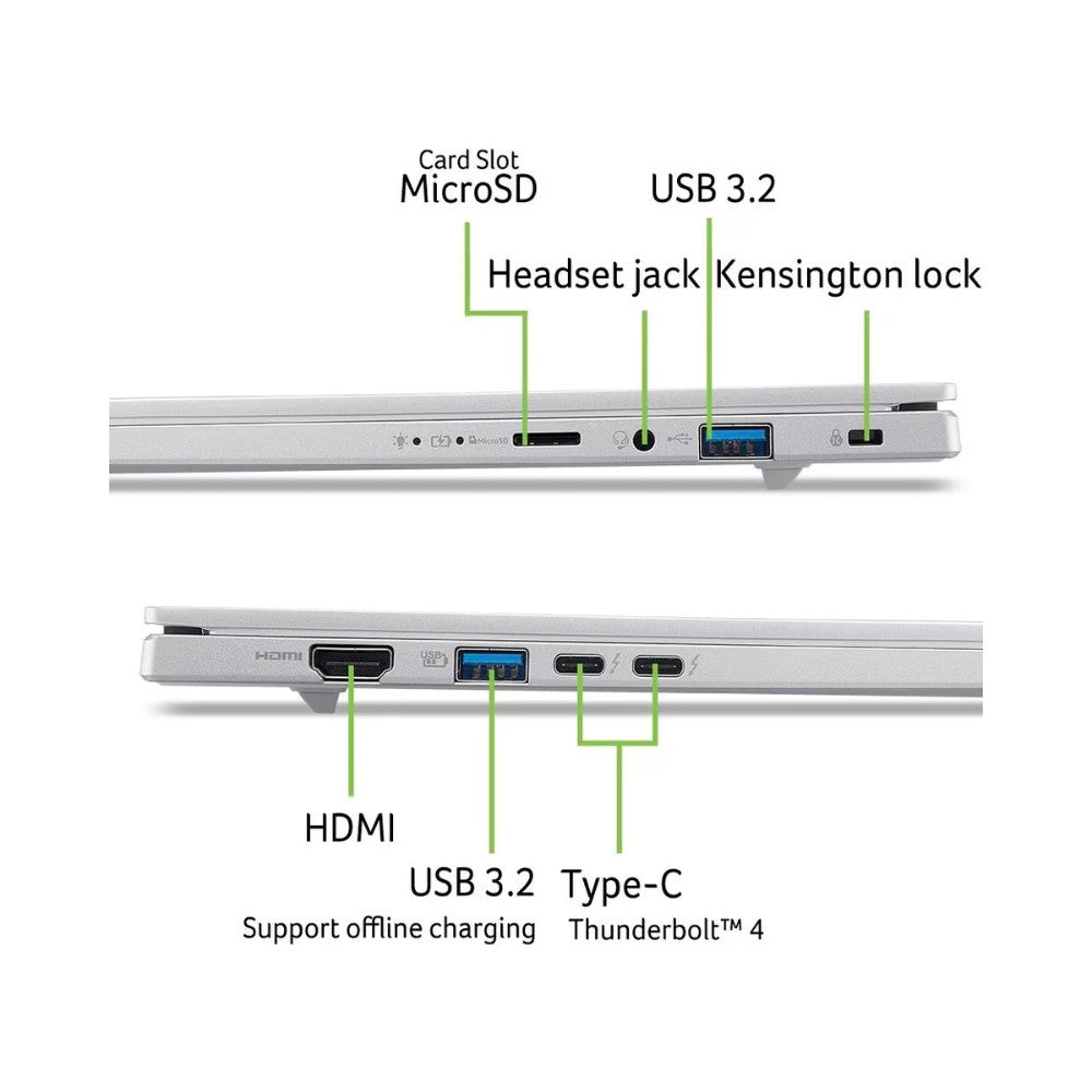 ACER Aspire 14 AI OLED Laptop - Intel Core Ultra 7 256V 16GB RAM 1TB SSD