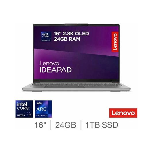 Lenovo IdeaPad Pro 5 16" 120Hz OLED Laptop - Intel Core Ultra 5 225H 24GB RAM 1TB SSD