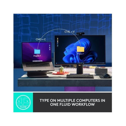 LOGITECH MX Wireless Mechanical Keyboard Tactile Quiet - Graphite - Full Size