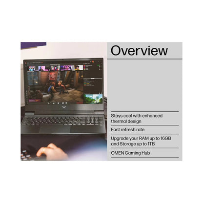 HP Victus Gaming Laptop 15-fa0021na - Intel Core i5 16GB RAM 512GB SSD RTX 3050
