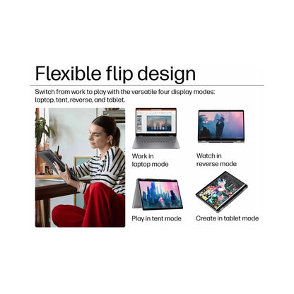 HP OmniBook X Flip 14-fm0505sa 14" 2-in-1 Touchscreen Laptop Intel Core Ultra 5 226V 16GB RAM 512GB SSD