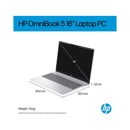 HP Omnibook 5 16" Laptop - AMD Ryzen 5 8540U 16GB RAM 512GB SSD
