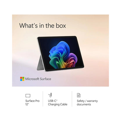 Microsoft Surface Pro 12" Copilot+ PC - Platinum - Snapdragon X Plus 16GB RAM 256GB SSD
