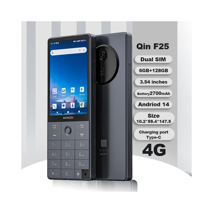 Qin F25 4G Google Play Touchscreen & Button Phone - Dual SIM - 6GB RAM + 128GB Storage
