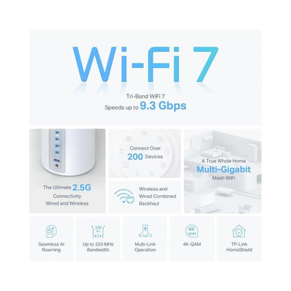 TP-Link Deco BE65 BE9300 Whole Home Mesh Wi-Fi 7 - 3 Pack