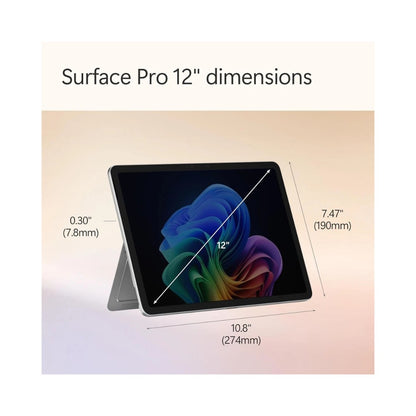Microsoft Surface Pro 12" Copilot+ PC - Platinum - Snapdragon X Plus 16GB RAM 256GB SSD