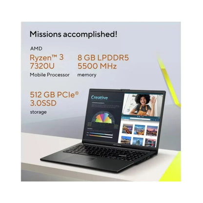 ASUS Vivobook Go 15 E1504F 15.6" Laptop - AMD Ryzen 3 8GB RAM 512GB SSD Windows 11