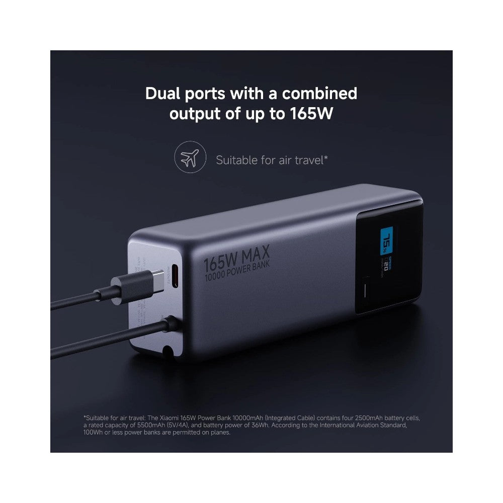 Xiaomi 165W Power Bank 10000mAh Super Fast Charging (Integrated Cable)