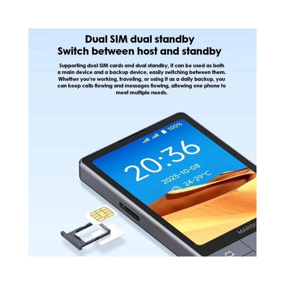 Qin F25 4G Google Play Touchscreen & Button Phone - Dual SIM - 6GB RAM + 128GB Storage