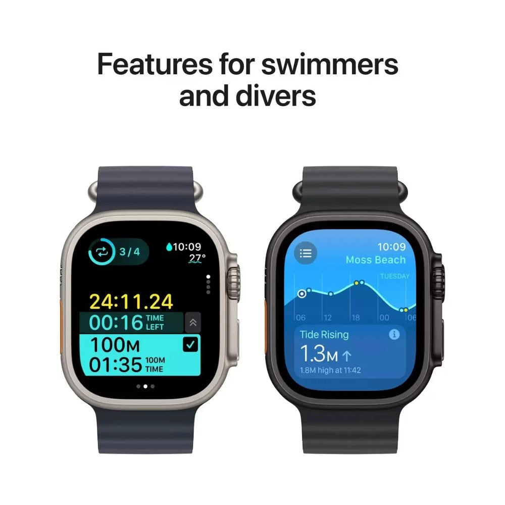 Apple Watch Ultra 2 GPS + Cellular 49mm Natural Titanium Case with Navy Ocean Band