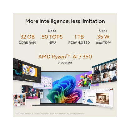 ASUS VivoBook S16 OLED 16" Laptop - AMD Ryzen AI 7 350 32GB RAM 1TB SSD