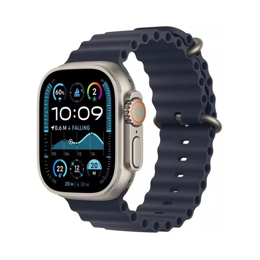 Apple Watch Ultra 2 GPS + Cellular 49mm Natural Titanium Case with Navy Ocean Band
