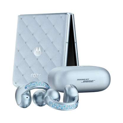 Motorola Razr 60 5G Ice Melt Swarovski Bundle Phone + Moto Buds Loop