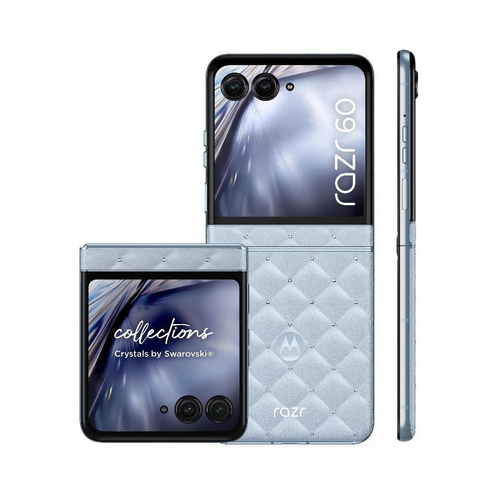 Motorola Razr 60 5G Ice Melt Swarovski Bundle Phone + Moto Buds Loop